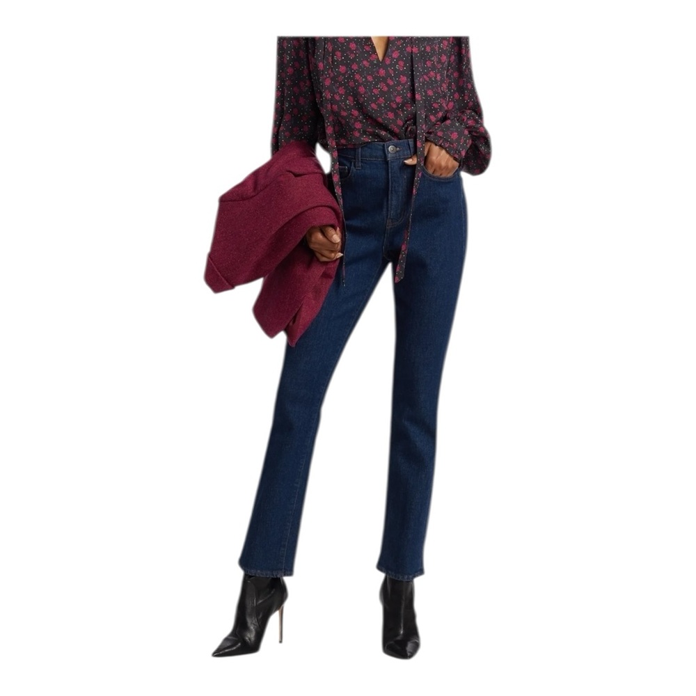 Veronica Beard Alenah Slim Straight Jeans In The Color Rodeo